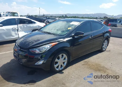 2012 Hyundai Elantra Limited z USA, uszkodzony, nr VIN 5NPDH4AE3CH121186